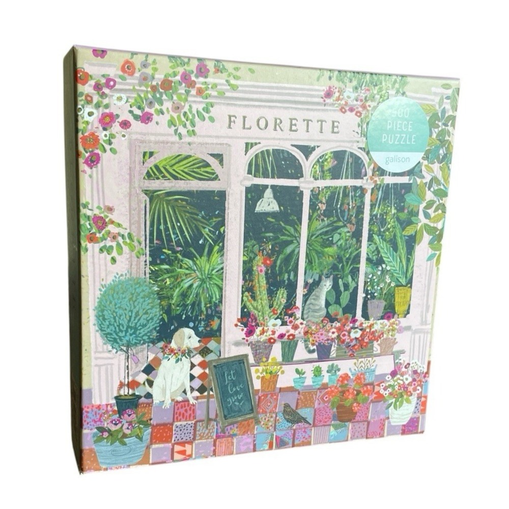 Galison Florette 500 Piece Puzzle New in Factory Sealed Plastic Sleeve 20" x 20"